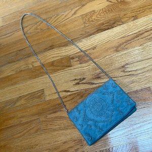 Free People light blue suede purse